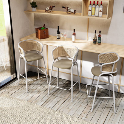 Ervilla Wicker Bar Stool Set of 2