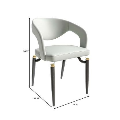 Entice Collection Modern Dining Chair Set of 2 in Grey