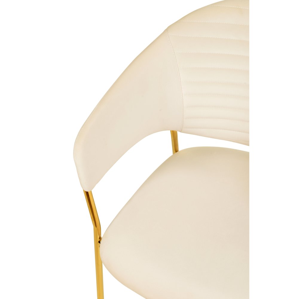 Bella Collection Modern Dining Chair in Off White