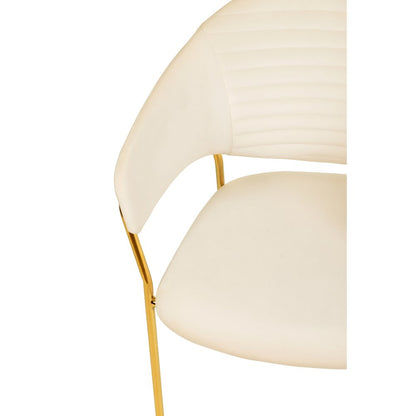 Bella Collection Modern Dining Chair in Off White