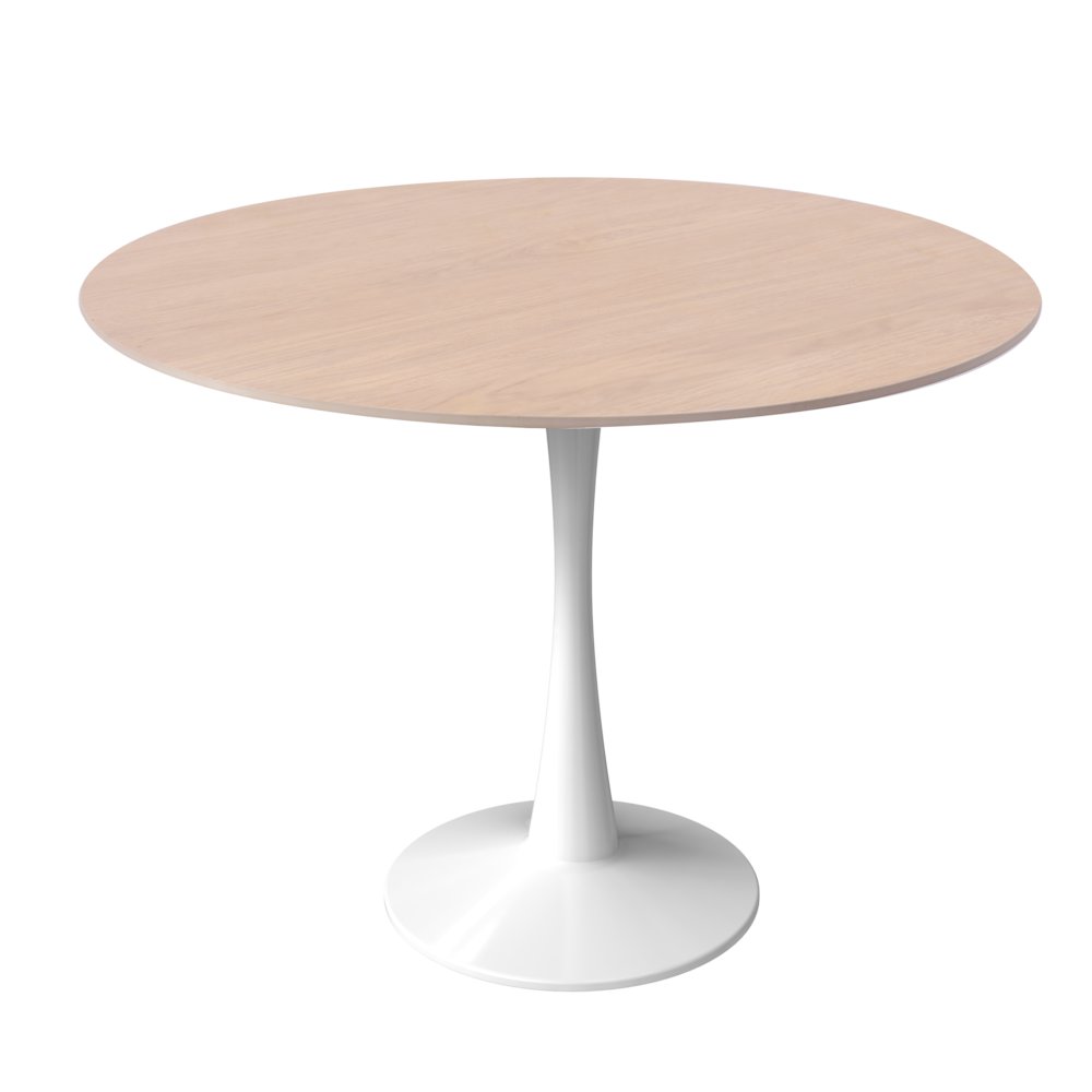 Bristol - Bistro Table - White base Natural wood Top