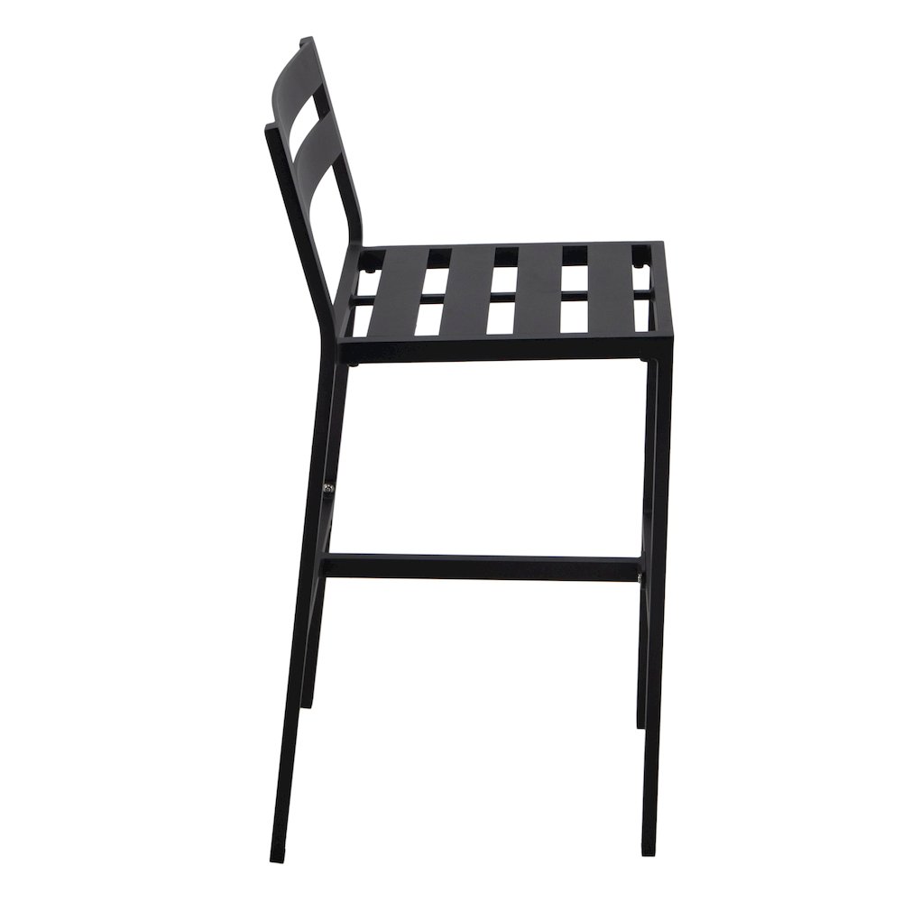 Chelsea Collection Modern Aluminum Outdoor Bar Chair Set of 2