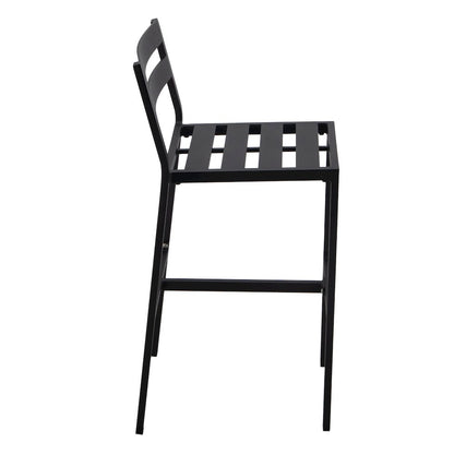 Chelsea Collection Modern Aluminum Outdoor Bar Chair Set of 2