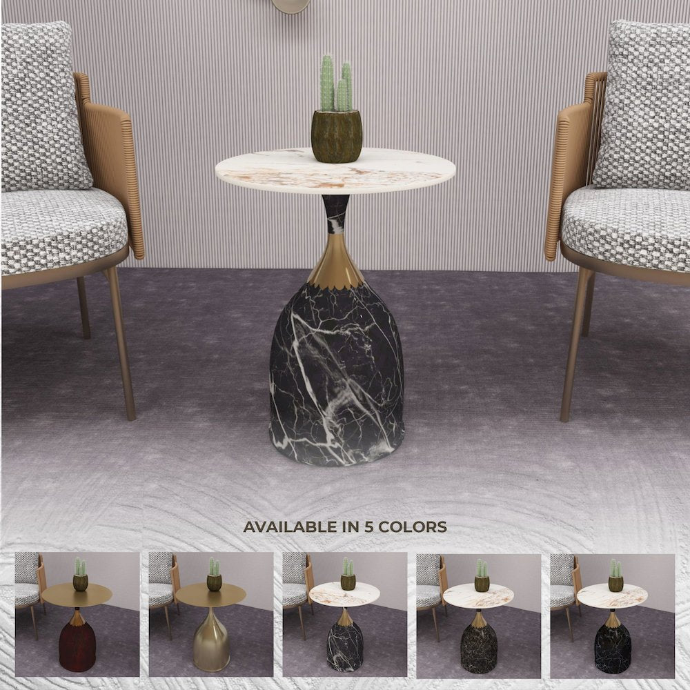 Oslo Collection Modern End Table In Grey