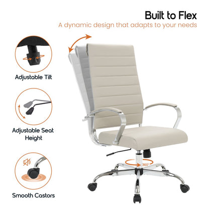 Benmar High-Back Leather Office Chair