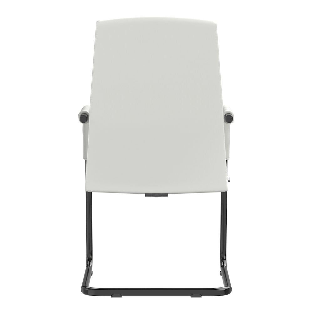 Evander Office Guest Chair in White Leather