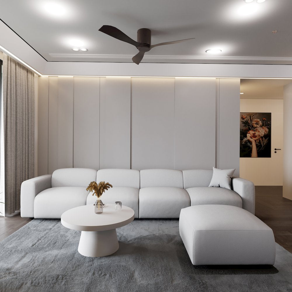 Whisper 6-Seater Conversation Set with Ottoman in Taupe