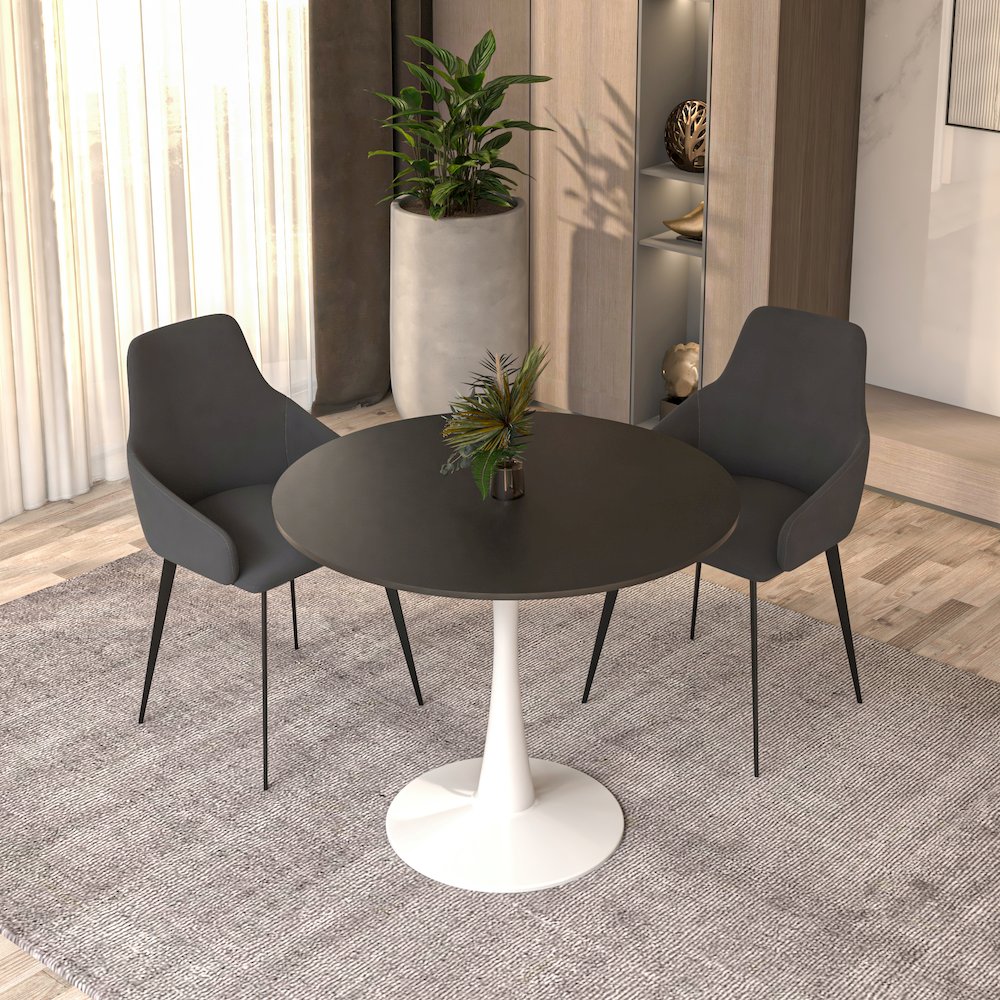 Bristol Mid-Century Modern Round Dining Table