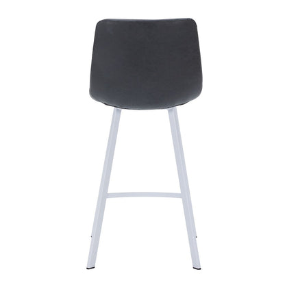 Elland - Counter stool -White Base-Charcoal Black