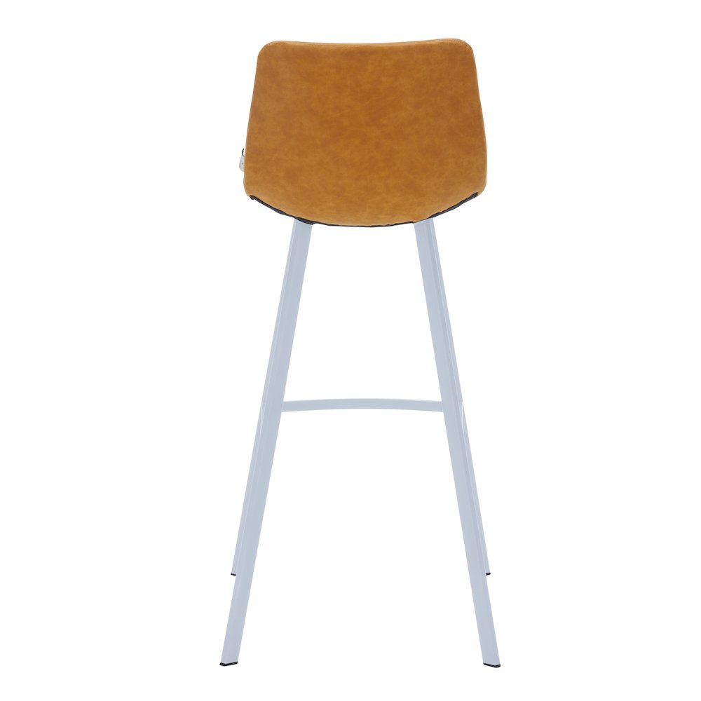 Elland - Bar stool - Light Brown - White Base Set of 2