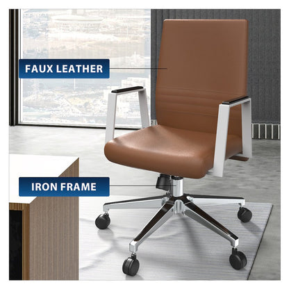 Aleen Office Chair in Dark Brown