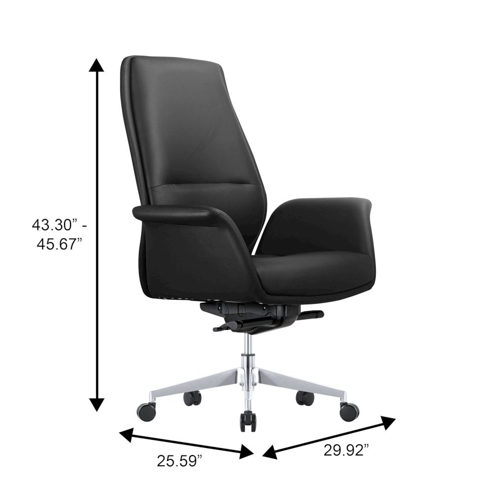 Summit Series Office Chair In Black Leather