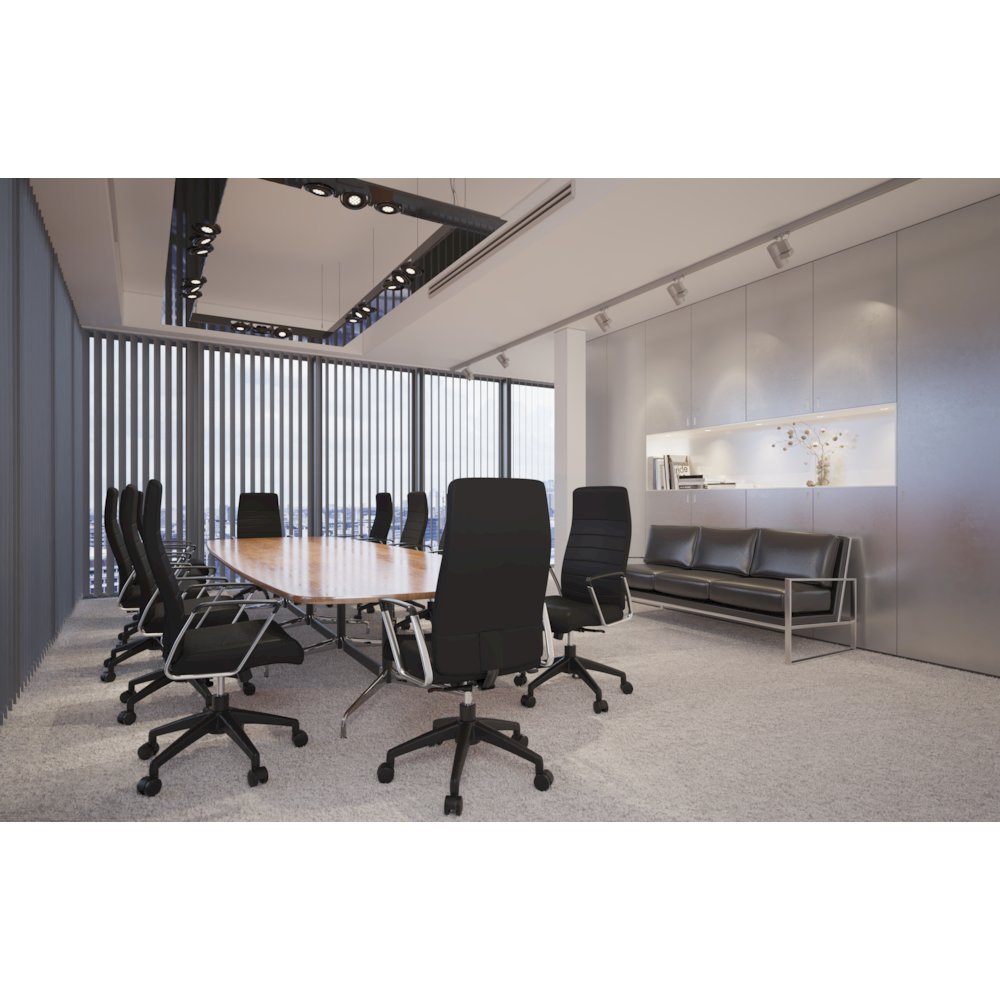 Hilton Modern High-Back Leather Office Chair