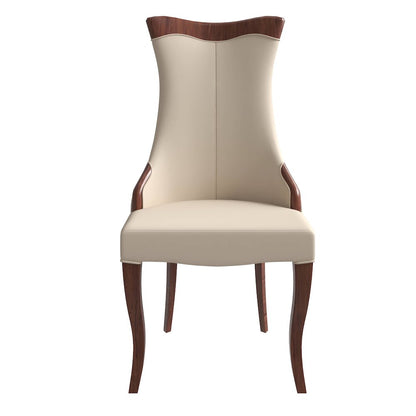 Novara Collection Modern Wooden Dining Chair in Light Toupe Set of 2