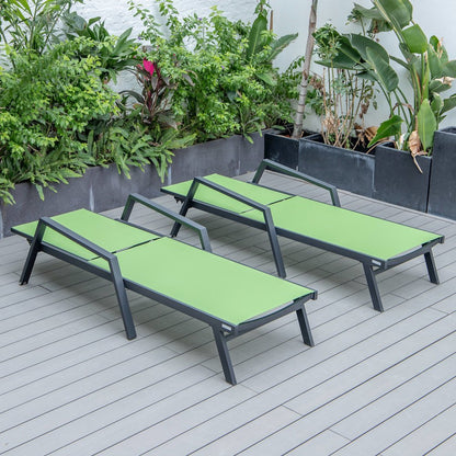 Marlin Patio Chaise Lounge Chair in Green