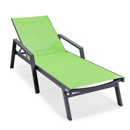 Marlin Patio Chaise Lounge Chair in Green
