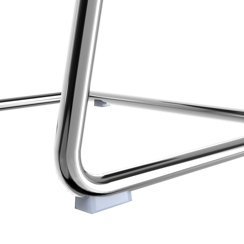Aleen Series Guest Office Chair In Grey Leather