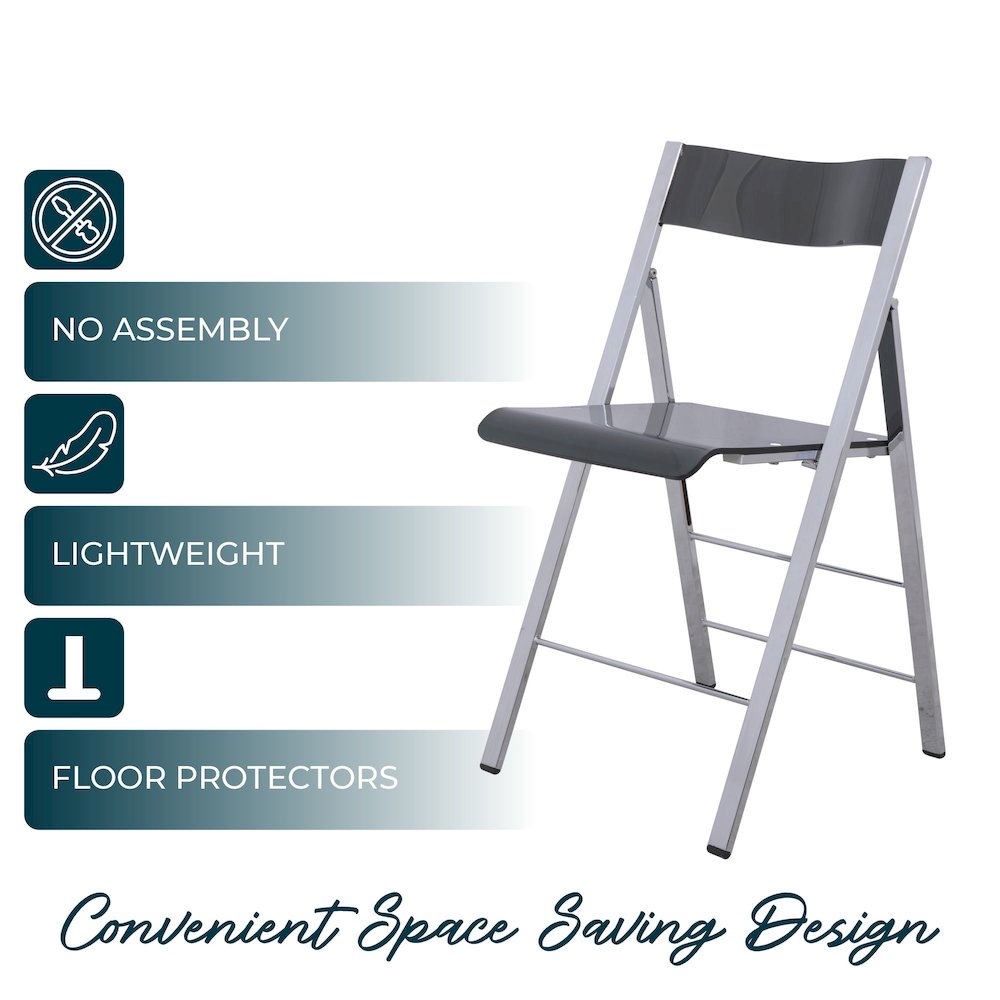 Menno Modern Acrylic Folding Chair