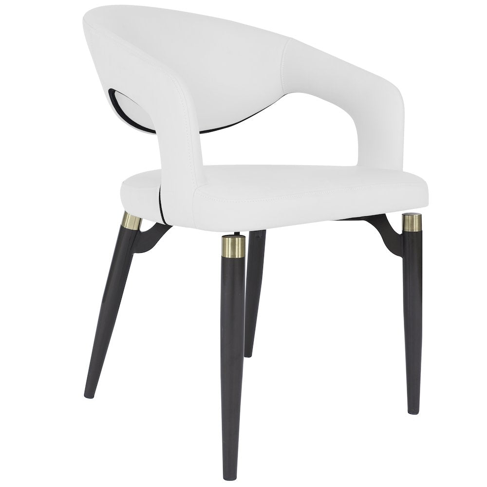 Entice Collection Modern Dining Chair in White