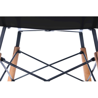 Dover Round Wooden Top Dining Table W/ Natural Wood Eiffel Base
