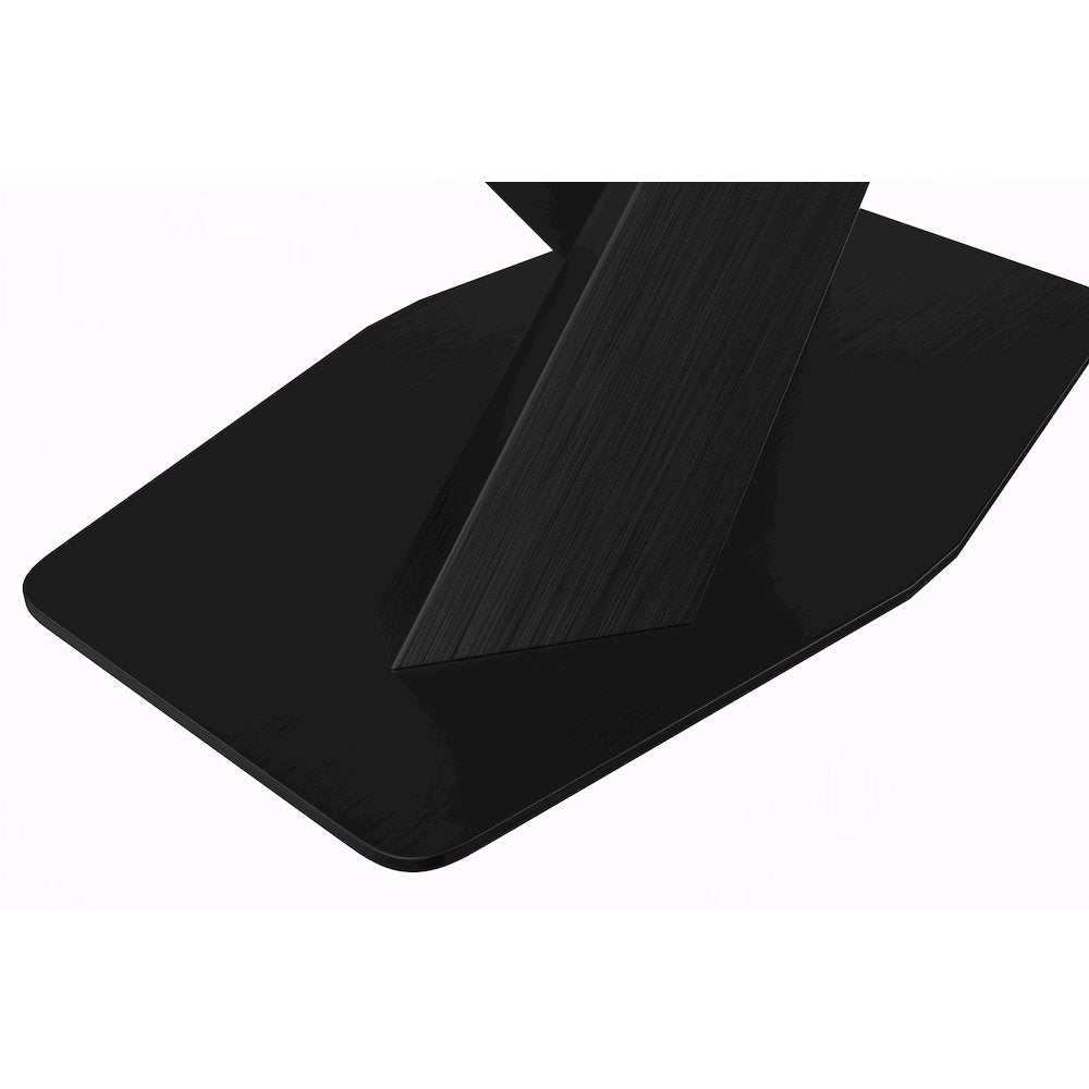 Voren Series Modern Dining Table Black Base, With 62 White Sintered Stone Top