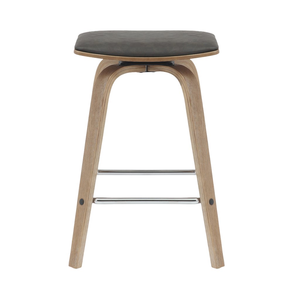 Wooden Counter Stool in Brown