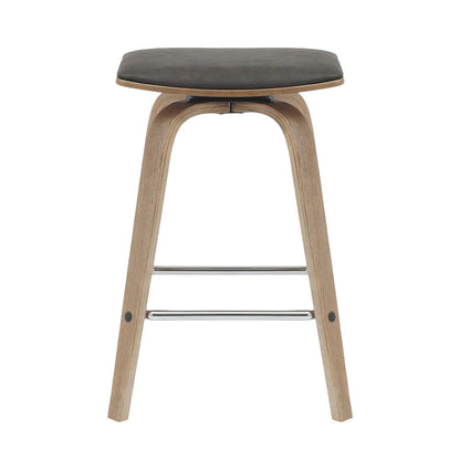 Wooden Counter Stool in Brown