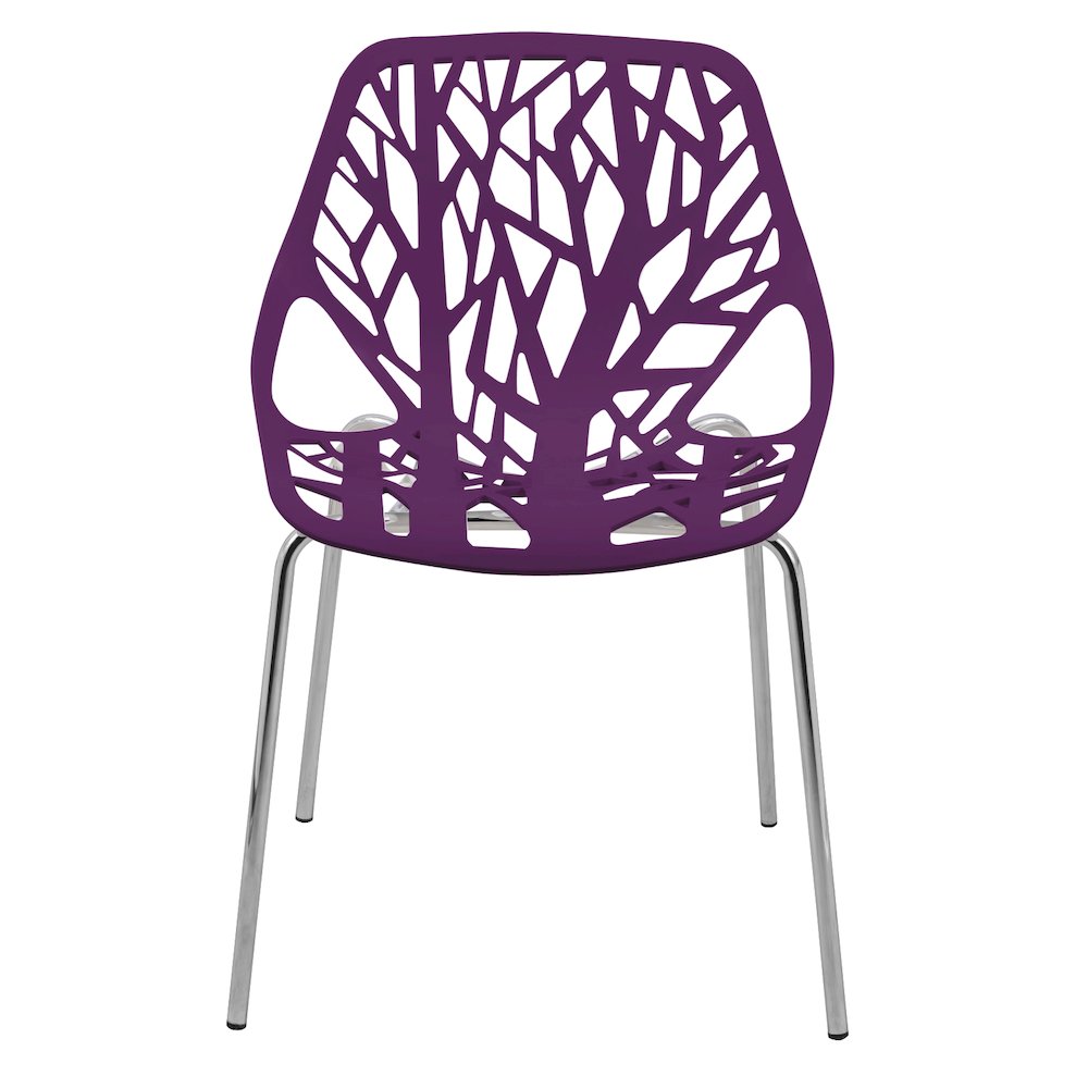 Modern Asbury Dining Chair w/ Chromed Legs