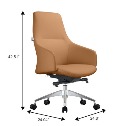 Celeste Series Office Chair in Acorn Brown Leather