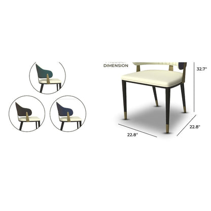 Aria Series Modern Dining Chair in Black Set of 2