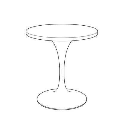 Verve Collection 27 Round Dining Table, Black Base with Sintered Stone Black Top