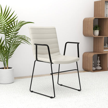 Zylar Series Office Guest Arm Chair in Tan Leather