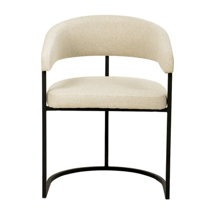 Aero Collection Modern Dining Chair in Oatmeal Set of 2