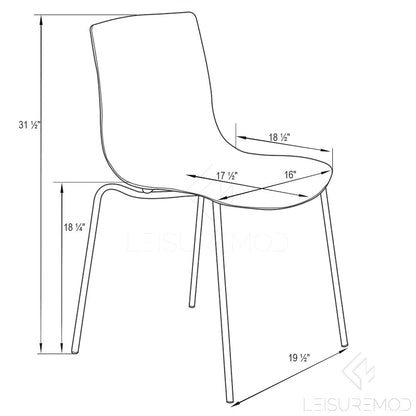 Astor Water Ripple Design Dining Chair