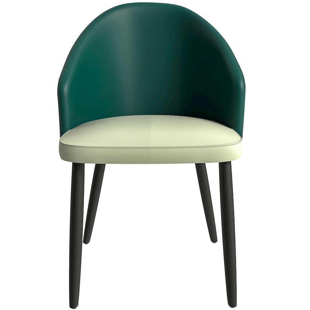 Paradiso Collection Modern Dining Seat in Green, with Light Grey Set of 4