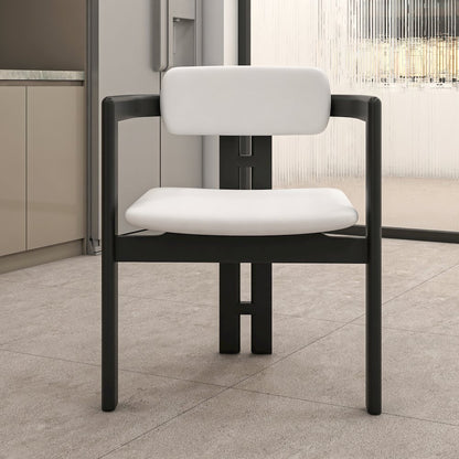 Velo Series Modern Dining Cha...Black Wood with Off White Seat Set of 4