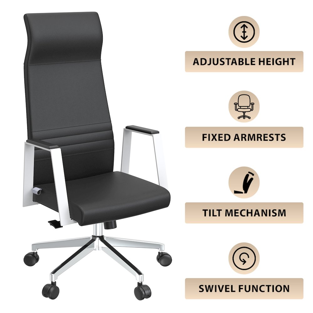 Aleen High-Back Office Chair in Black