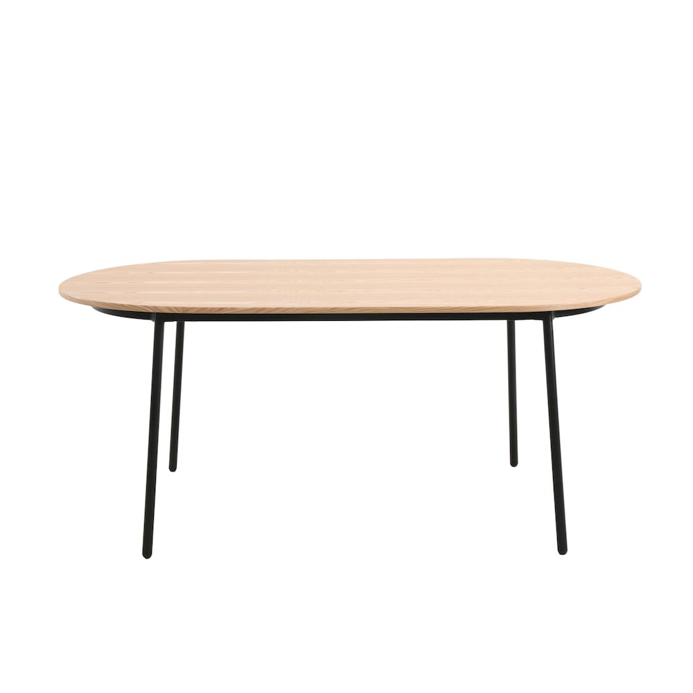 Tule Modern 71" Oval Dining Table in Natural Wood