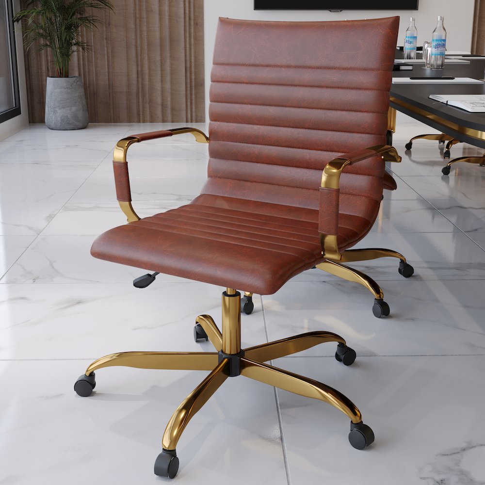 Harris Office Chair With Gold Frame