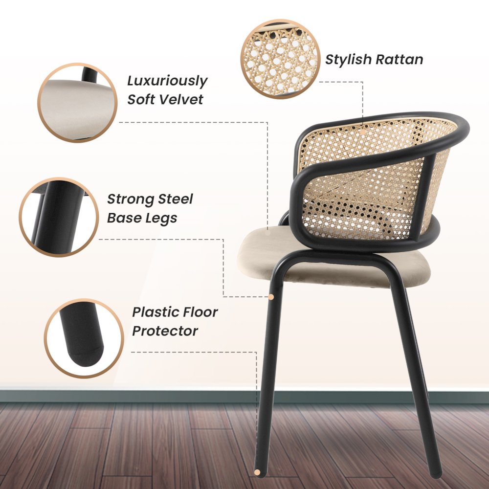 Ervilla - Dining Chair - Beige Leather
