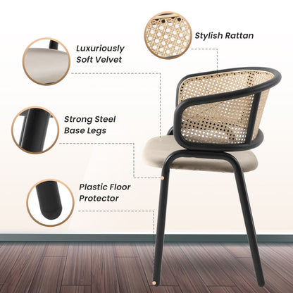 Ervilla - Dining Chair - Beige Leather