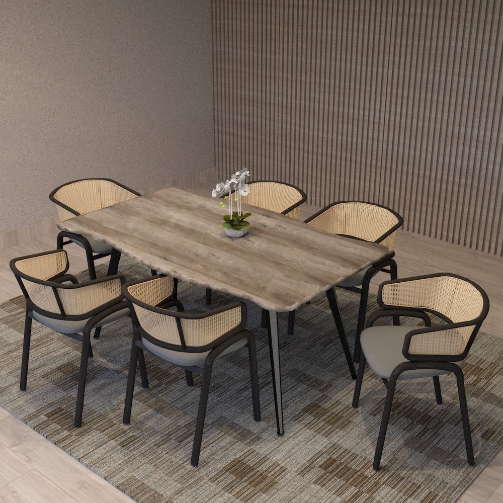 Ervilla - Dining Chair - Grey Leather