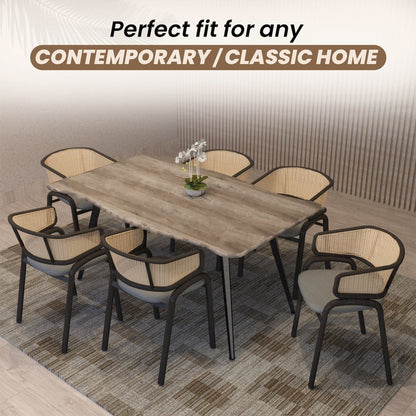 Ervilla - Dining Chair - Grey Leather