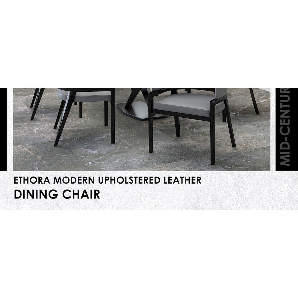 Ethora Collection Modern Wooden Dining Chair in Grey