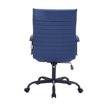 Harris High-Back Leather Office Chair With Black Frame