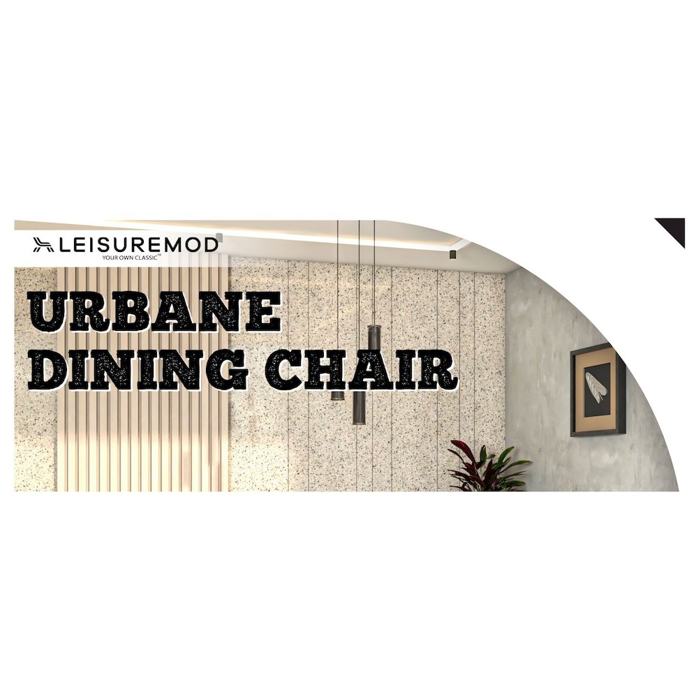 Urbane Collection Modern Dining Chair in Light Grey