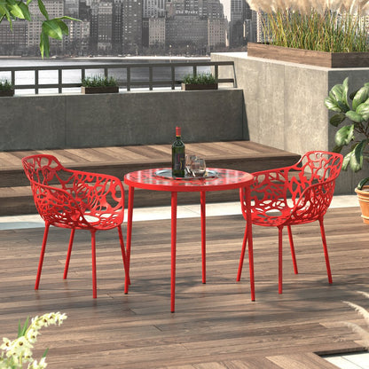 Modern Devon Aluminum Armchair, Set of 2