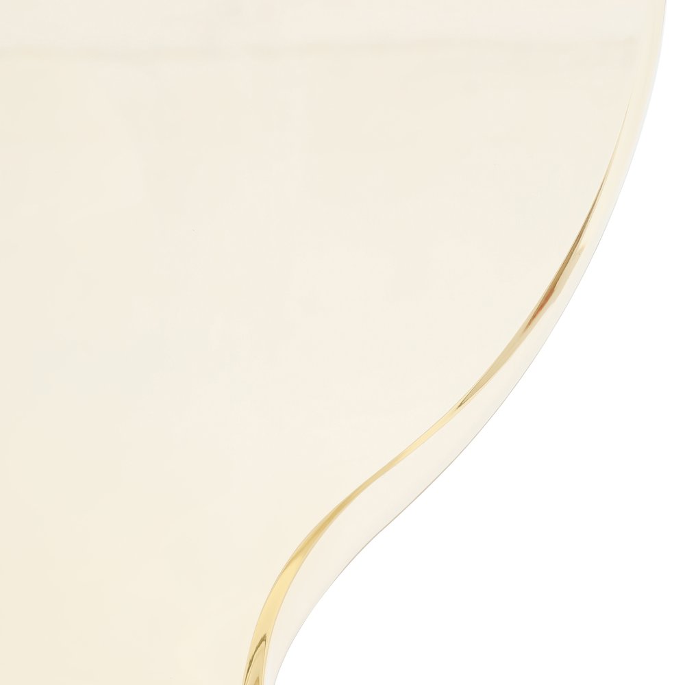 Modern Oyster Transparent Side Chair in White Base