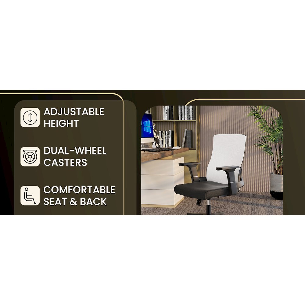 Office Brio Series Office Task Chair In White