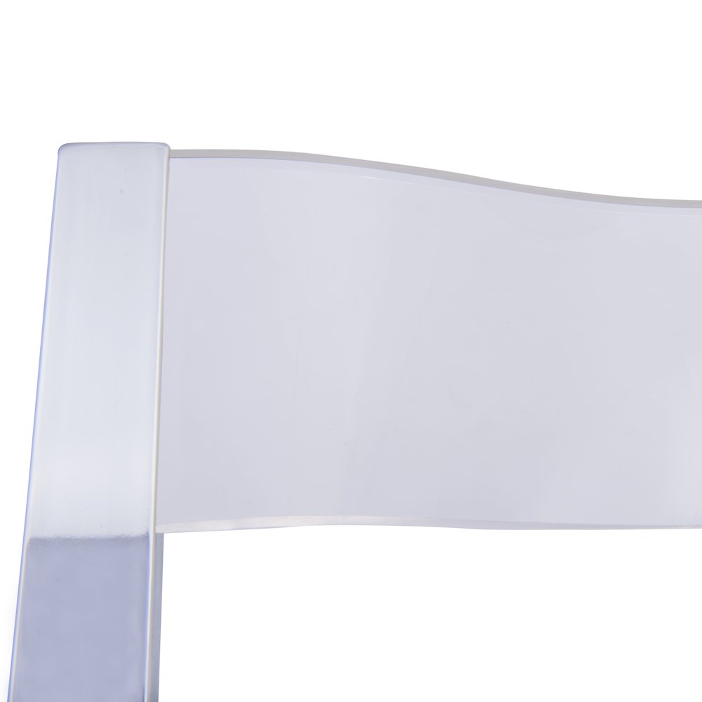 Menno Modern Acrylic Folding Chair, Set of 2